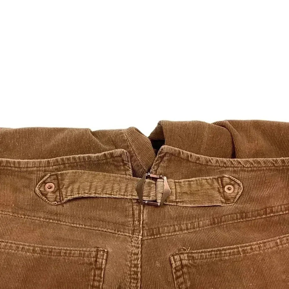 Vintage 70s wide leg back buckle corduroy - Picture 2 of 8